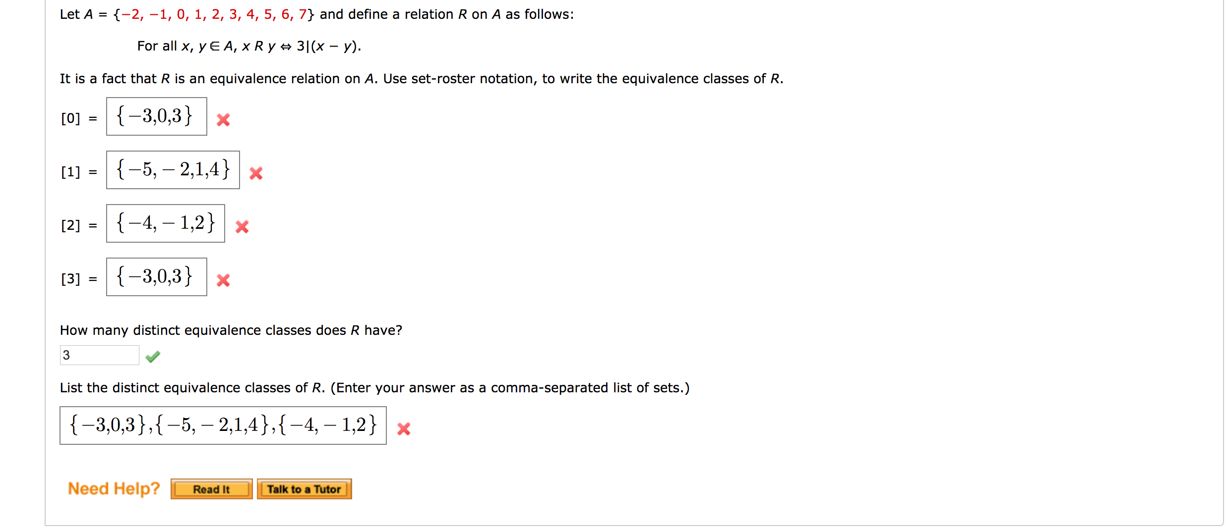 R on A as follows: R = {(a, a), (b, b), (b,