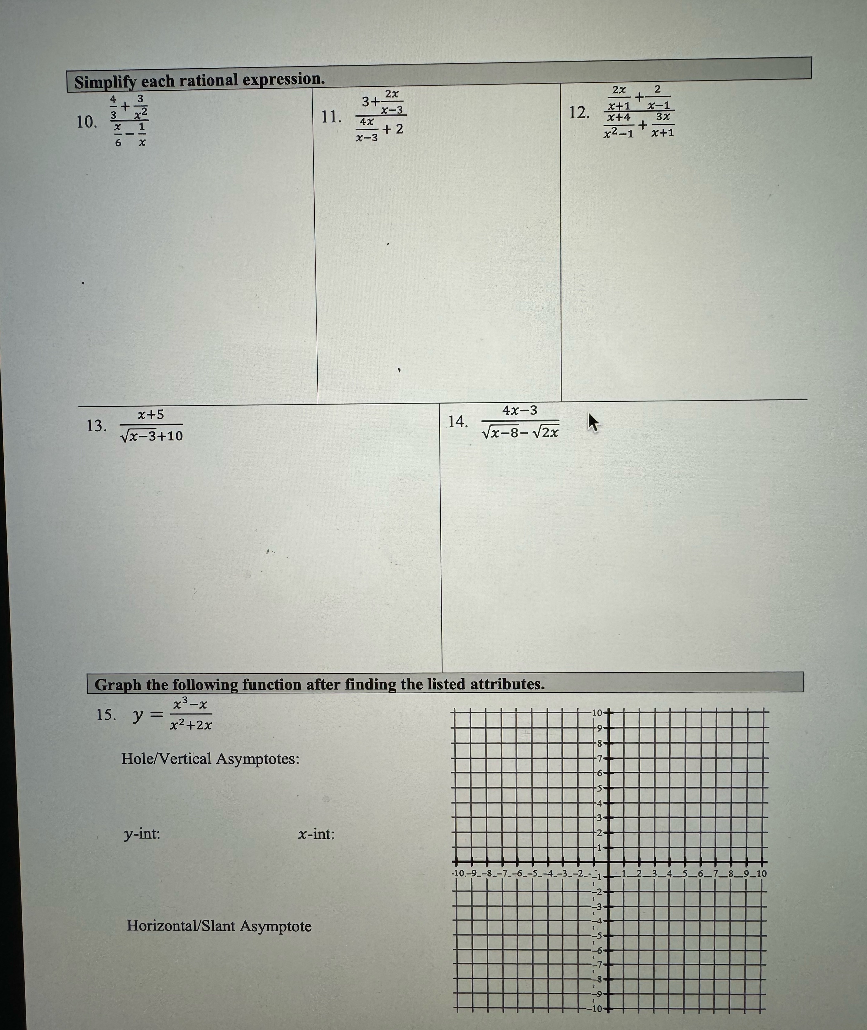 pls help answer these Simplify each rational expression. 3+ 2x 2x 2