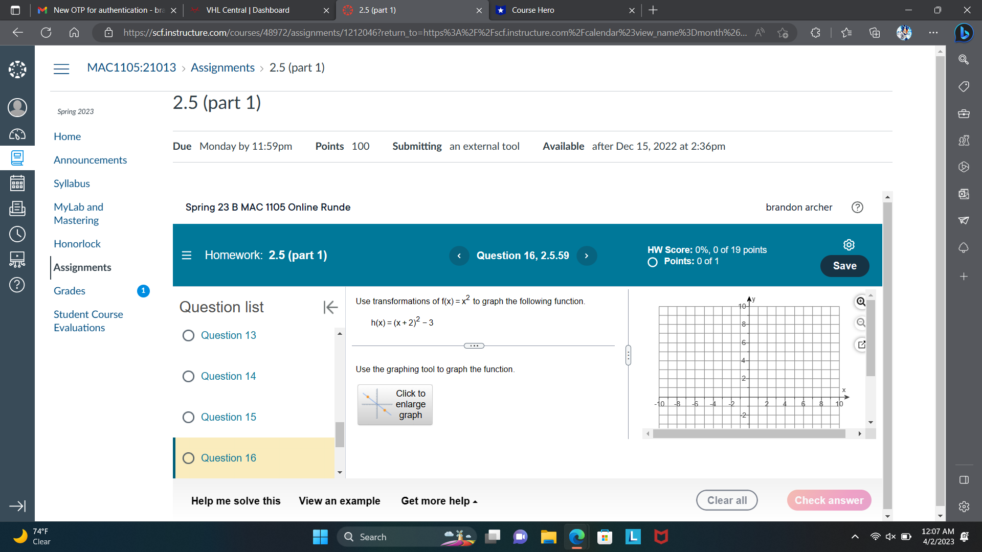 Dashboard X 2.5 (part 1) X Course Hero X X C https://scf.instructure.com/courses/48972/assignments/1212046?return_to=https%3A%2F%2Fscf.instructure.com%2Fcalendar%23view_name%3Dmonth%26...