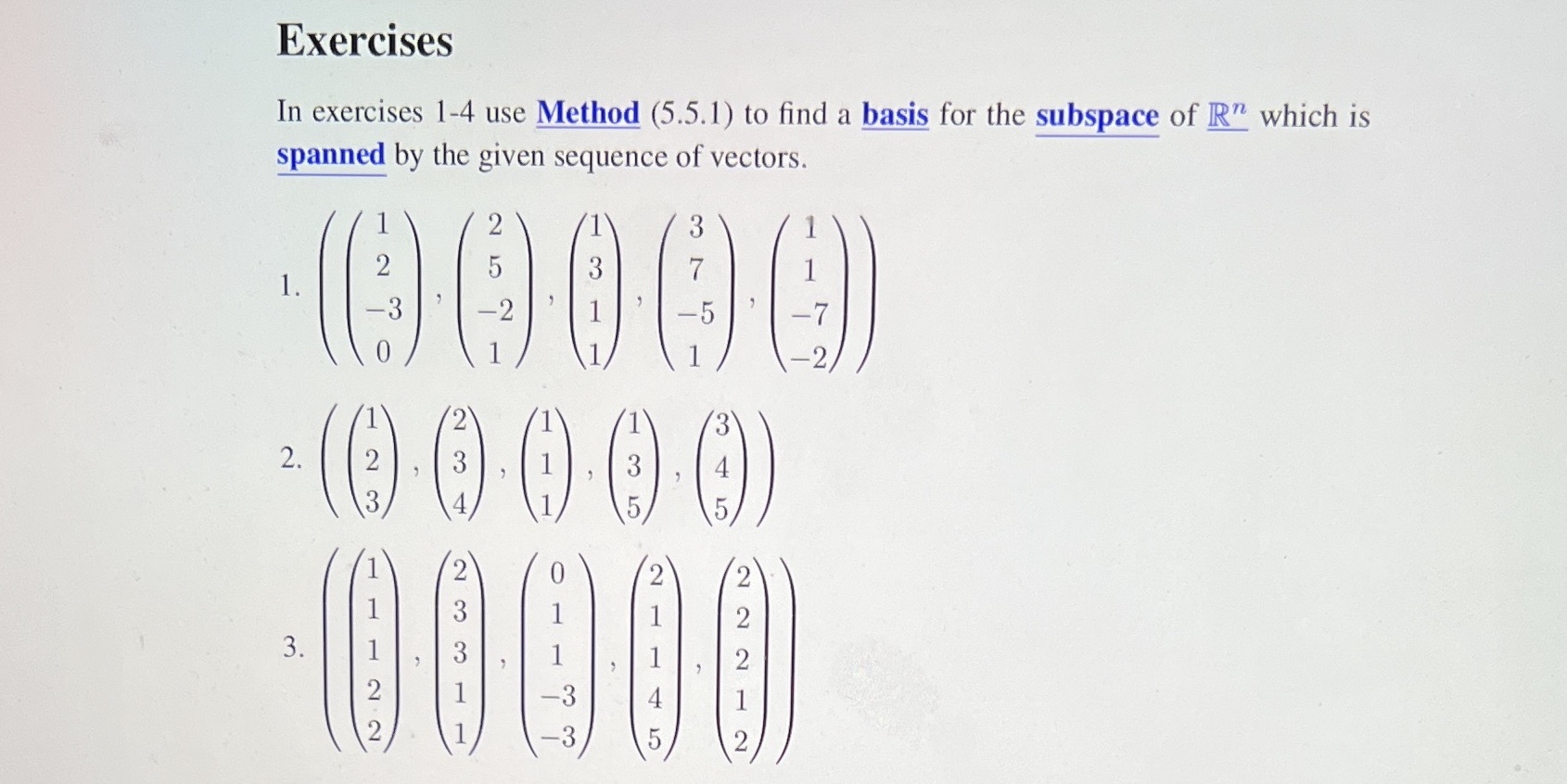 Please only do question 3 thanks Exercises In exercises 1-4 use Method