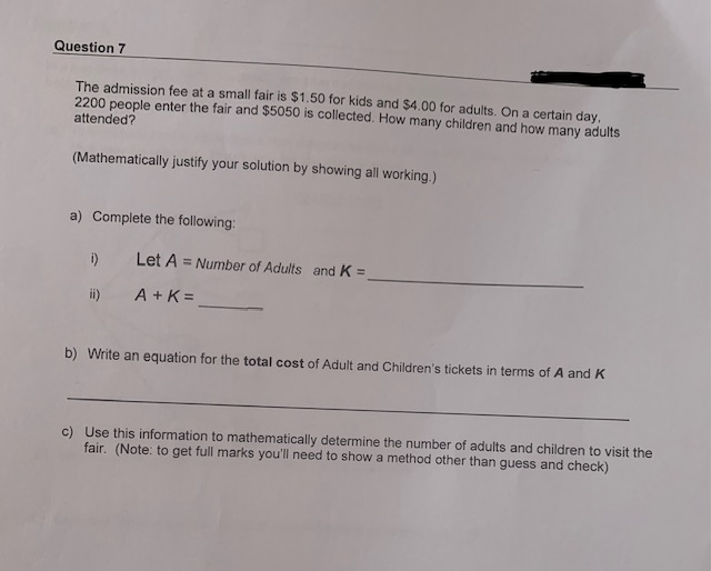 2x - y=5 5 (b) Check your solution algebraicallyQuestion 10 Jason paints