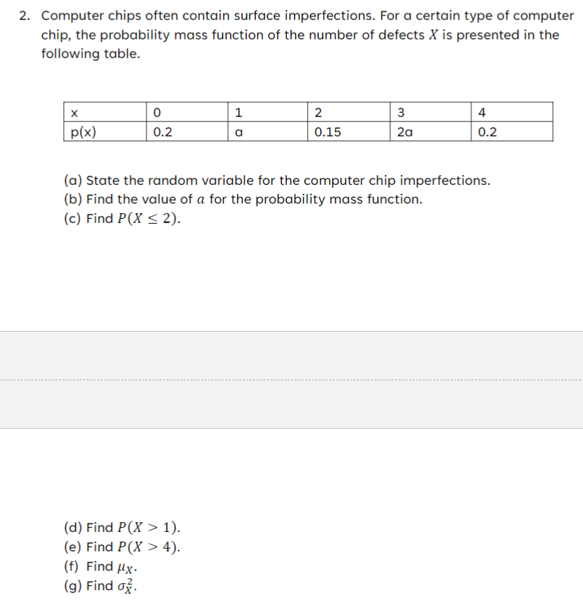 PLEASE SOLVE THIS QUESTION ASAP.SHOW ALL THE STEPS 2. Computer chips often