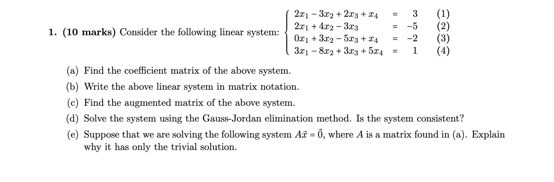 Please provide steps and explanations 2x1 - 3x2 + 2x3 + 24