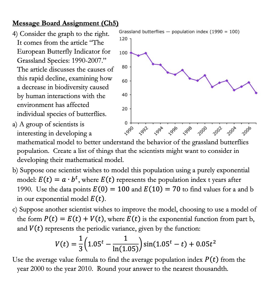 Message Board Assignment (Ch5) 4) Consider the graph to the right.