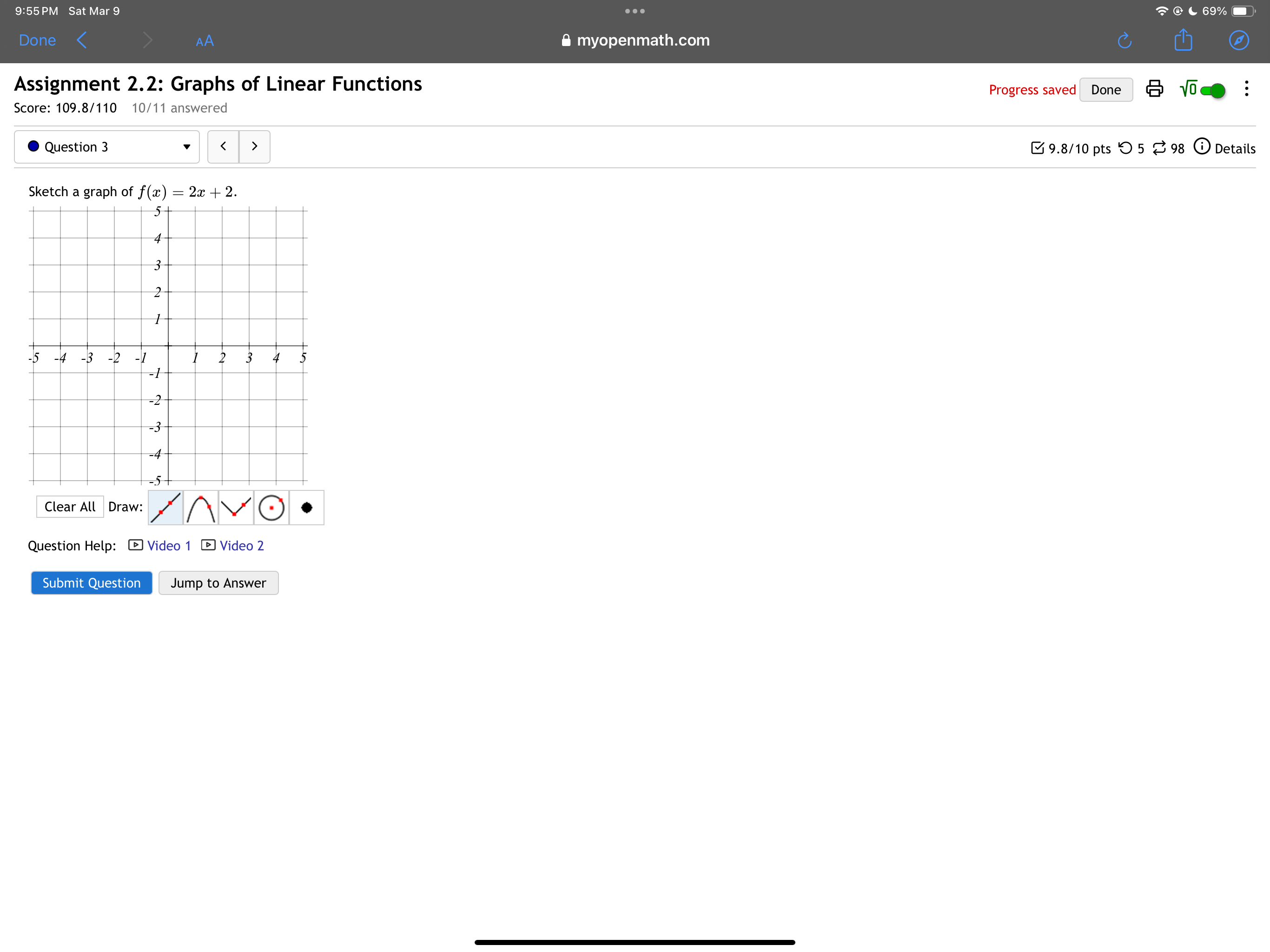 answer box > -4 -3 1 2 3 4 -1 f($)=$2 ()