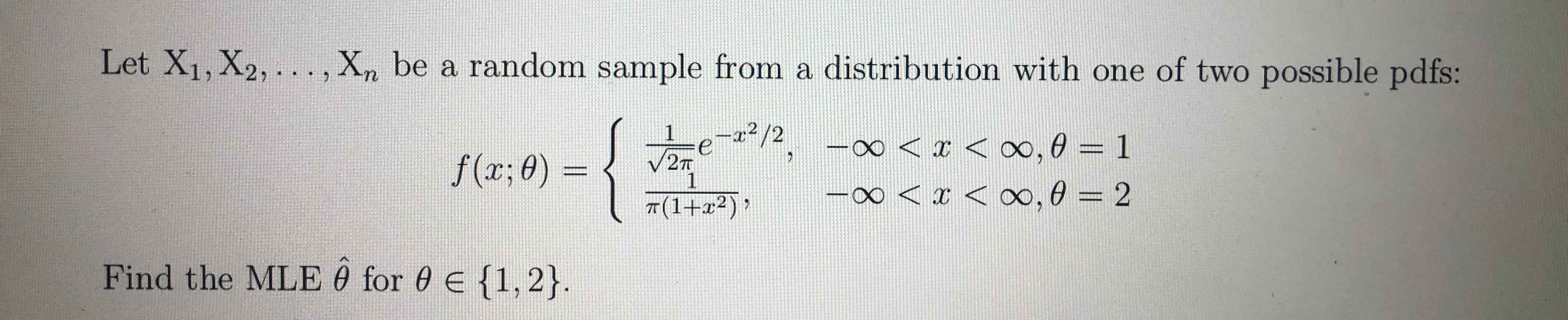 Let X1, X2, . .., Xn be a random sample from