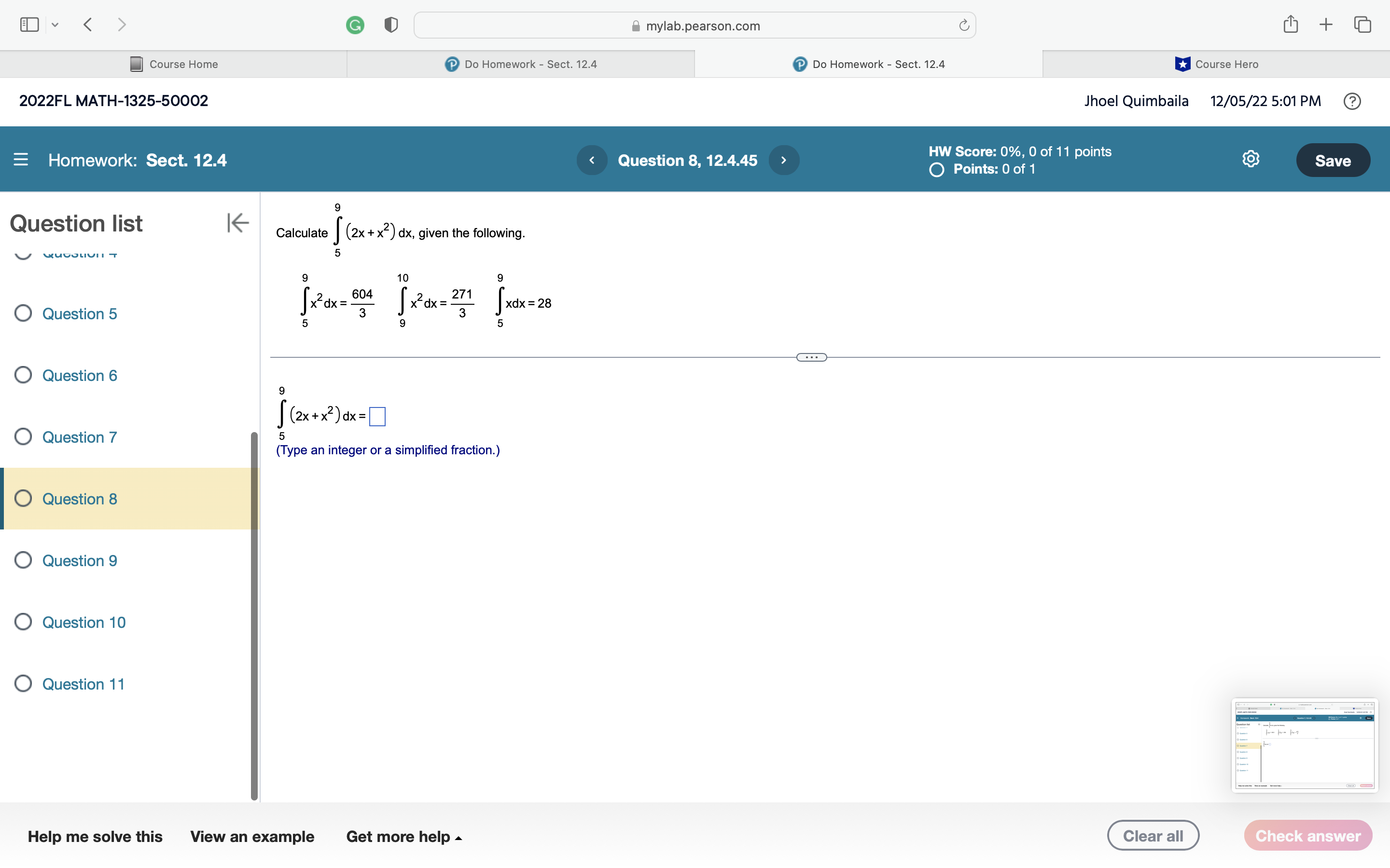 Homework - Sect. 12.4 Do Homework - Sect. 12.4 Course Hero 2022FL