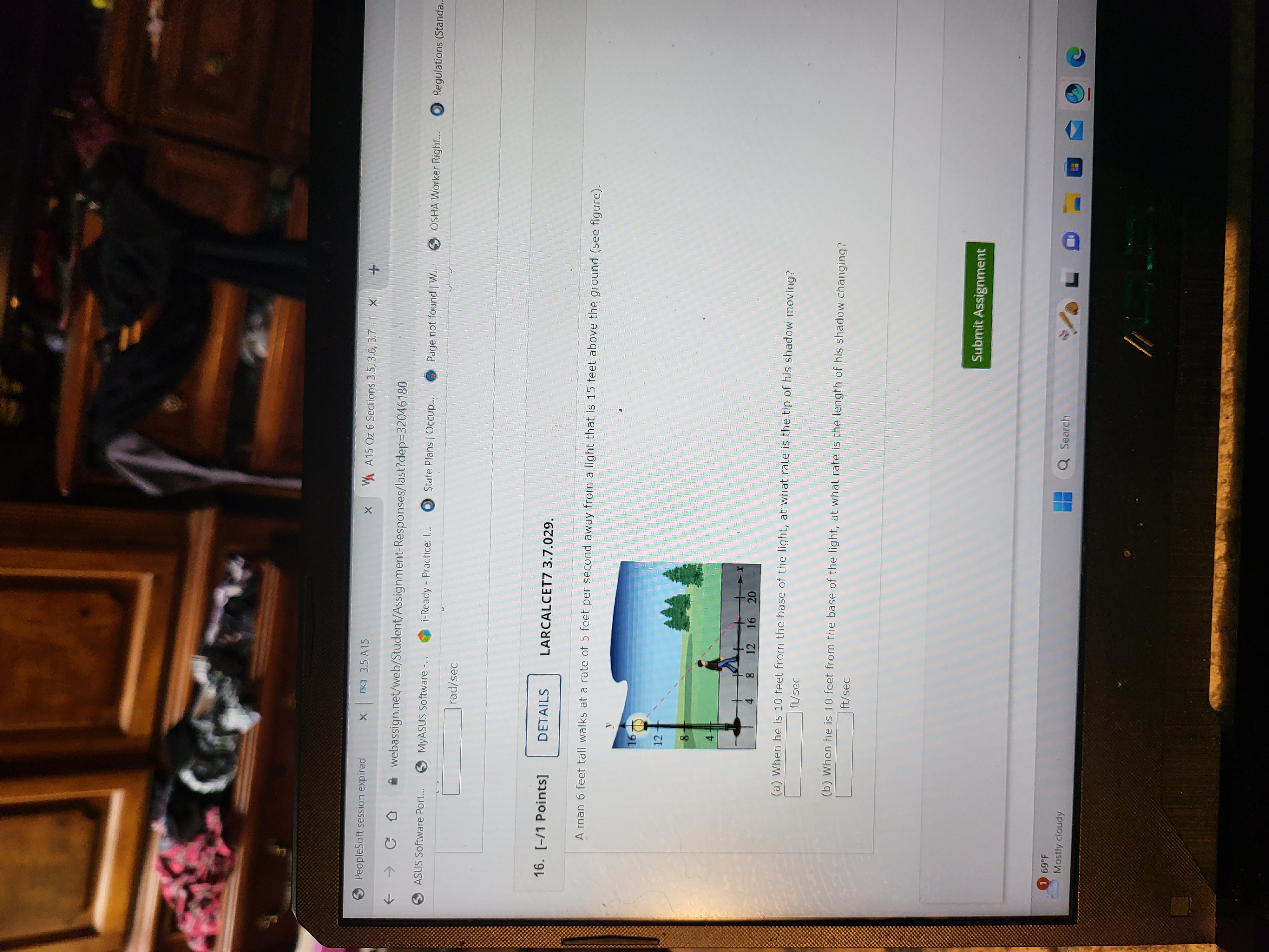 16, and dx/dt = 7. dy/dt = (b) Find dx/dt, given x