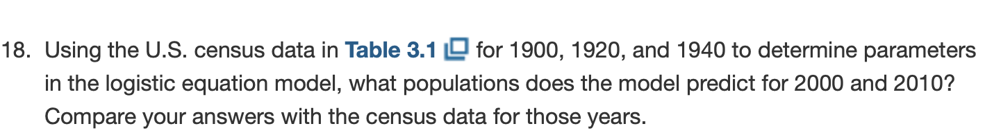and Logistic Models with U.S. Census Data (Population is given in Millions)