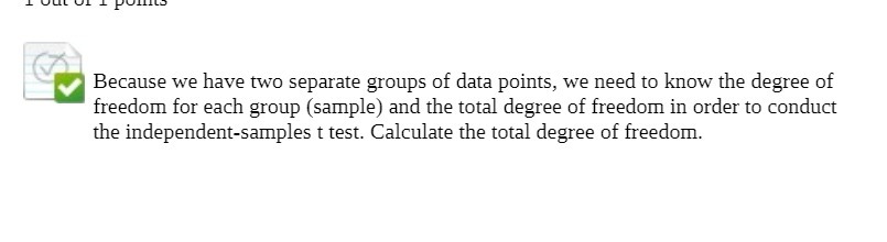  Because we have two separate groups of data points, we need