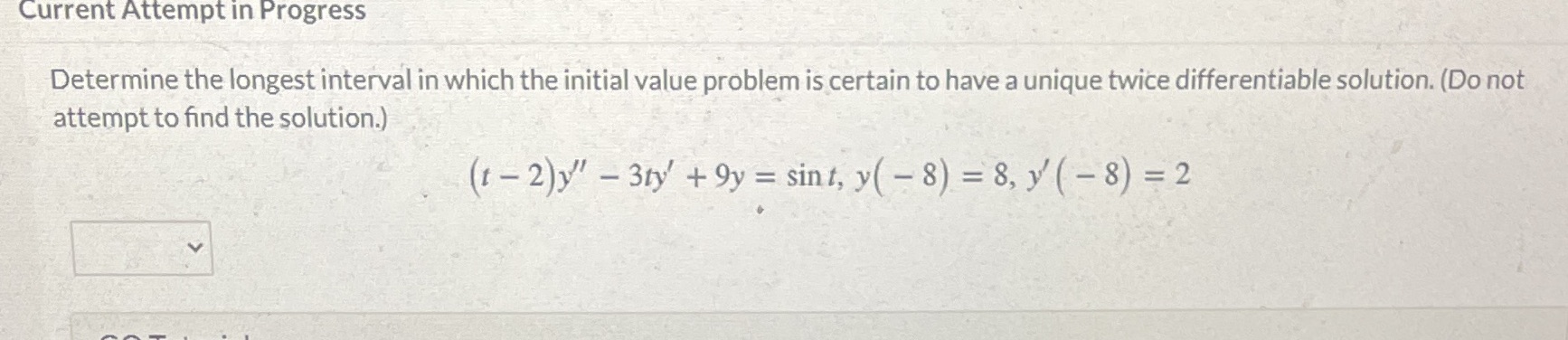 Please be clear Current Attempt in Progress Determine the longest interval in