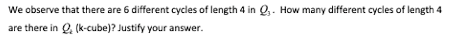 Discrete Math problem: We observe that there are 6 different cycles of