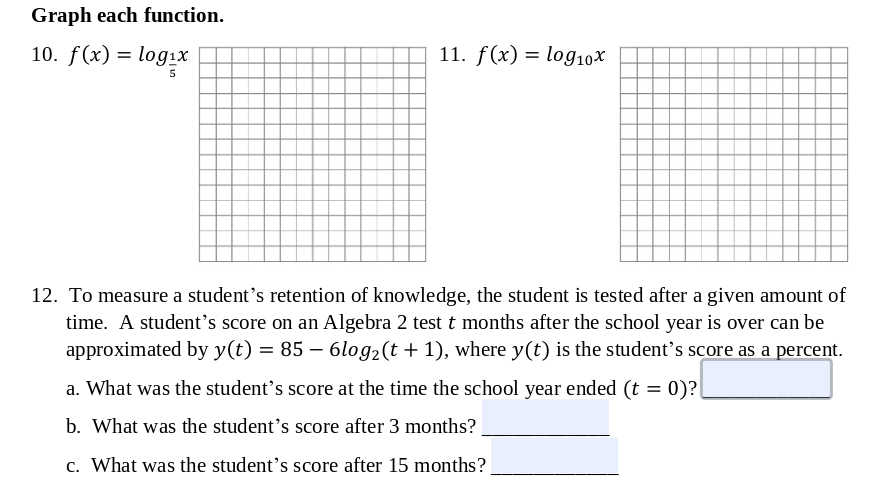2. log3 27 = -3 3. log291 = 0 Write each equation