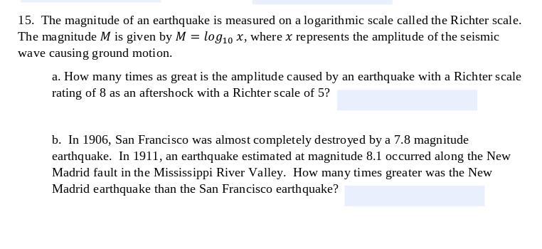 6. 252 = 125 216 Evaluate each expression. 7. log4 64 8.