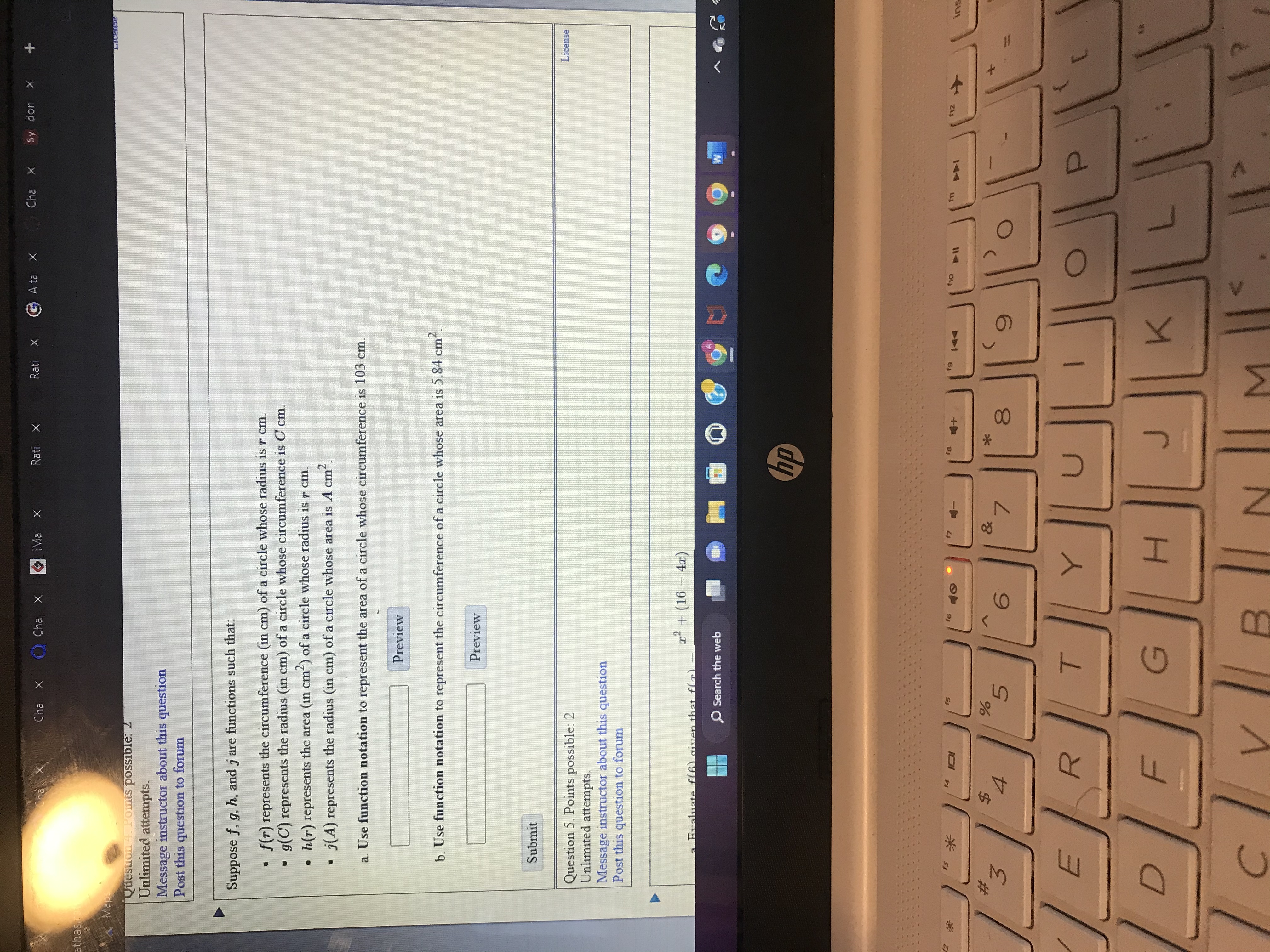 that expresses the side length of the square, s (in cm), in