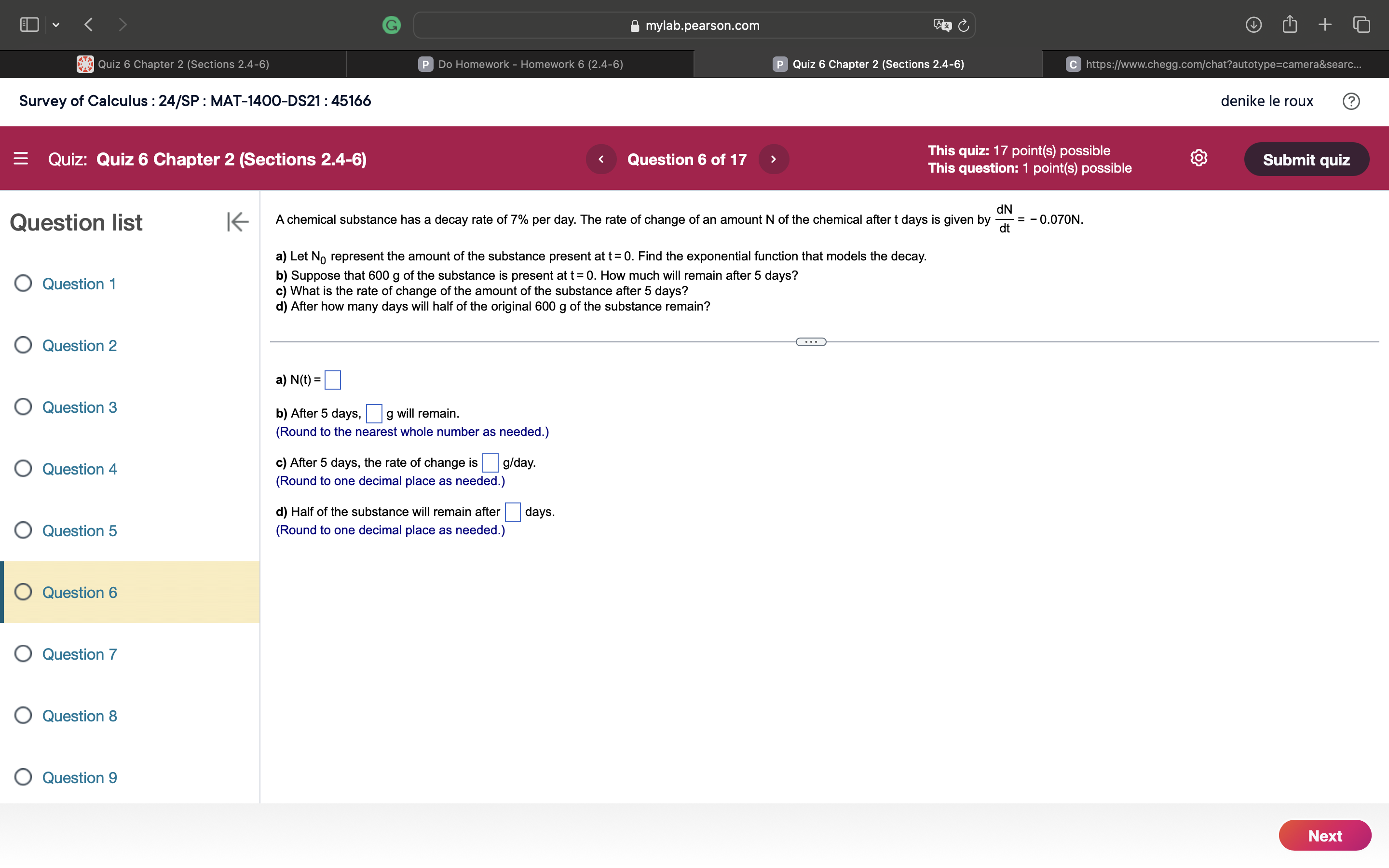 point(s) possible Submit quiz K Find the general form of f if
