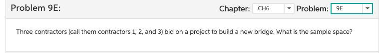 !!!!!!!!!!!!!!!!!!!!!!!!!!!!!!!!!!!!! Problem 9E: Chapter: CH6 Problem: 9E Three contractors (call them contractors