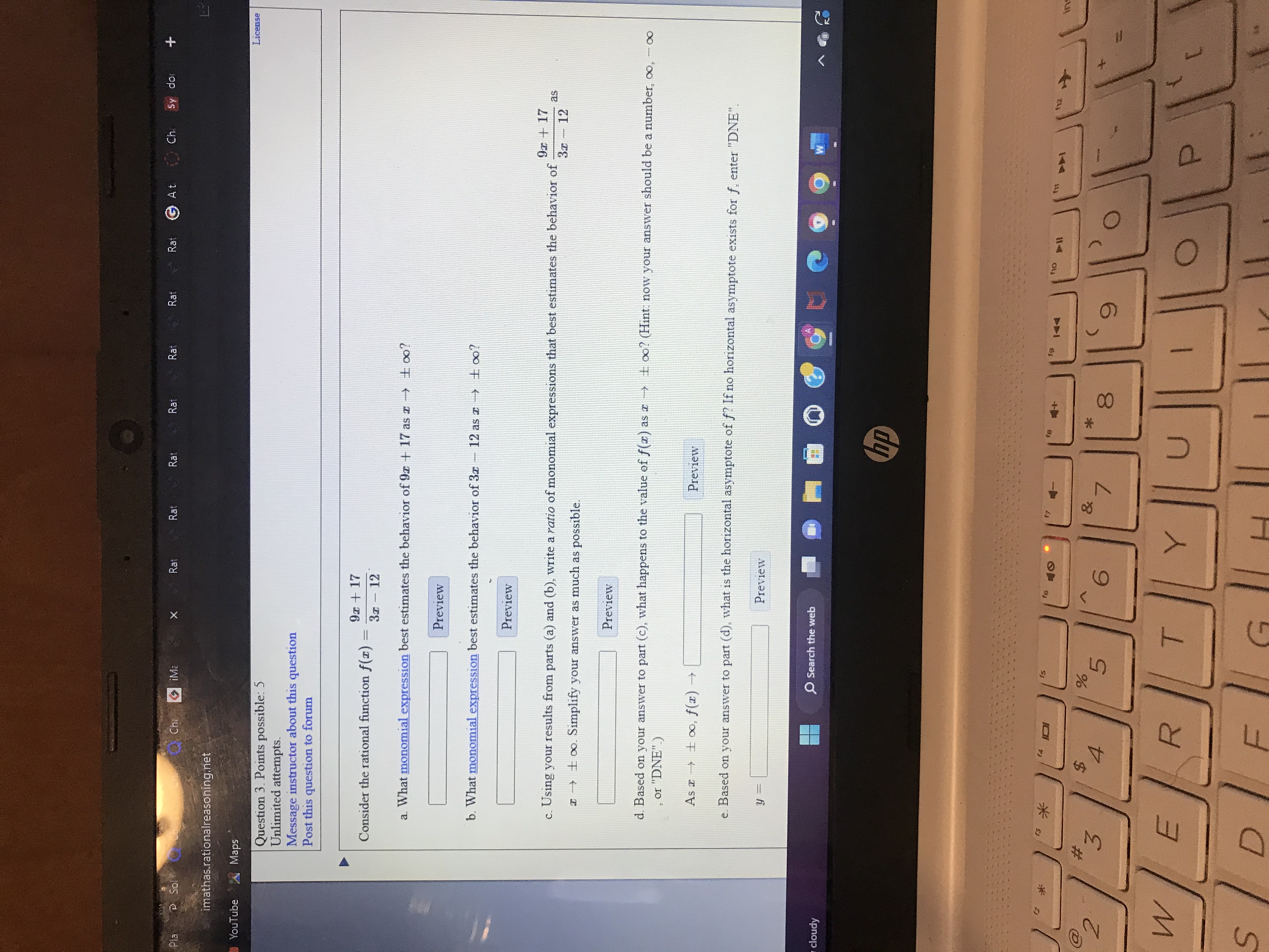 + co? Preview c. Using your results from parts (a) and (b),