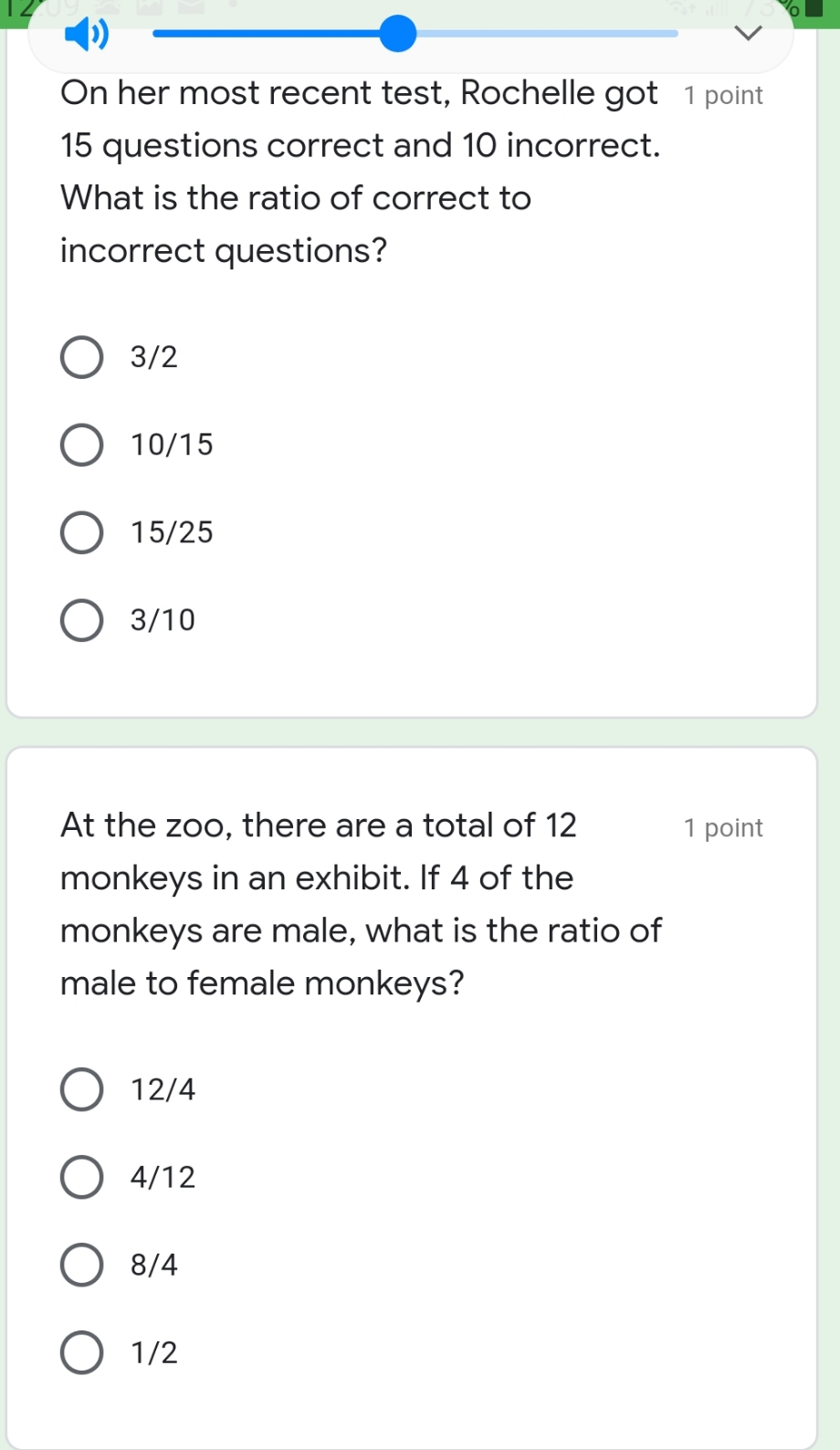 Choose correct answer r 4') . v ' On her most recent