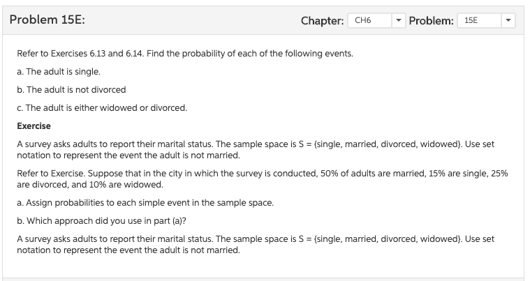 !!!!!!!!!!!!!!!!!!!!!!!!! Problem 15E: Chapten CH6 v Problem: 155 v Referto Exercises 6.13