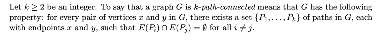 that if G is 3-path-connected then it is 3-connected.Let k 2 2
