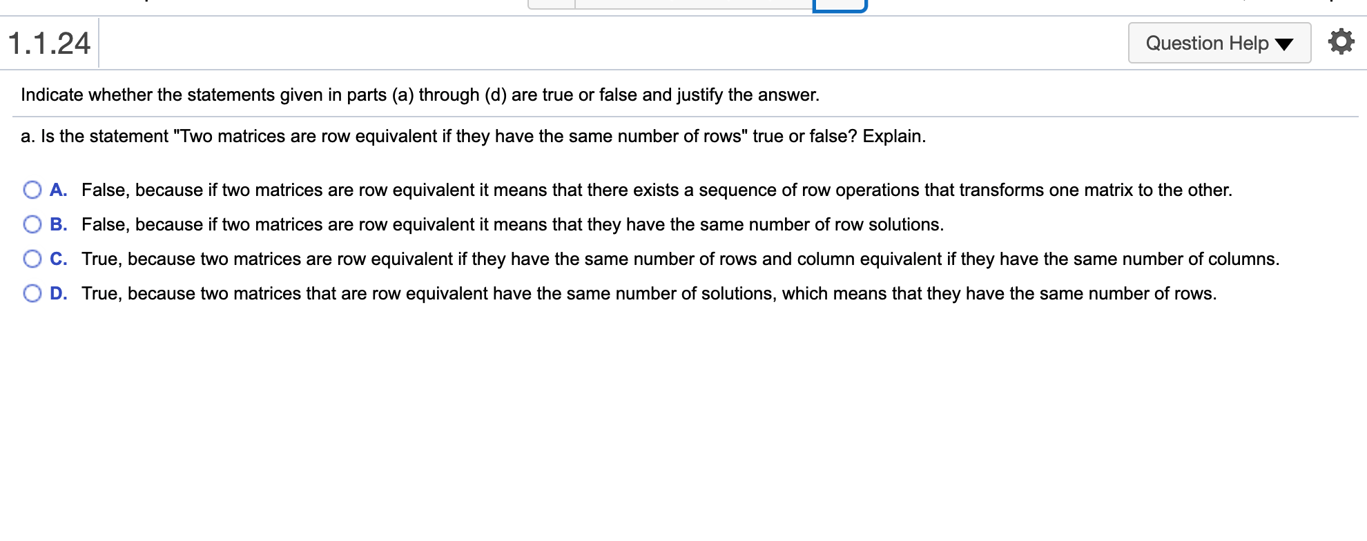 the correct answer below. 0 A. The system is consistent. O B.
