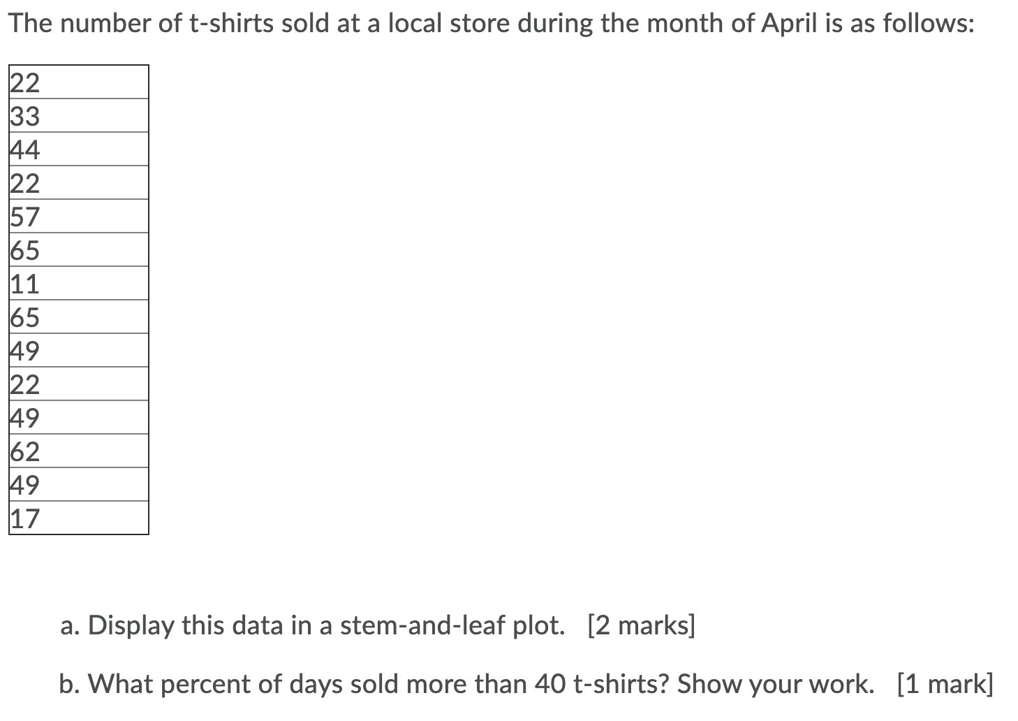 show your work of how you found them. Make sure that your