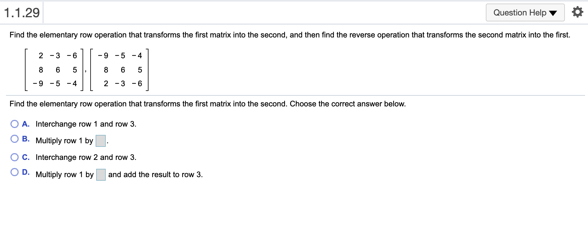 three lines 3x1 -4x2 =2, 6x1 + 13x2 = - 59, and