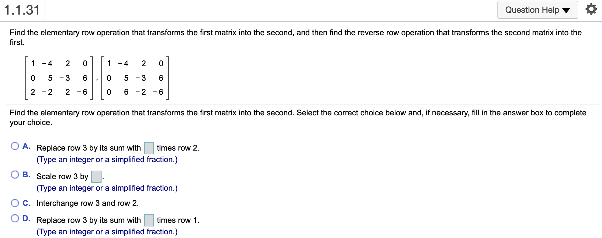 Choose the correct answer below. 0 A. The three lines have at