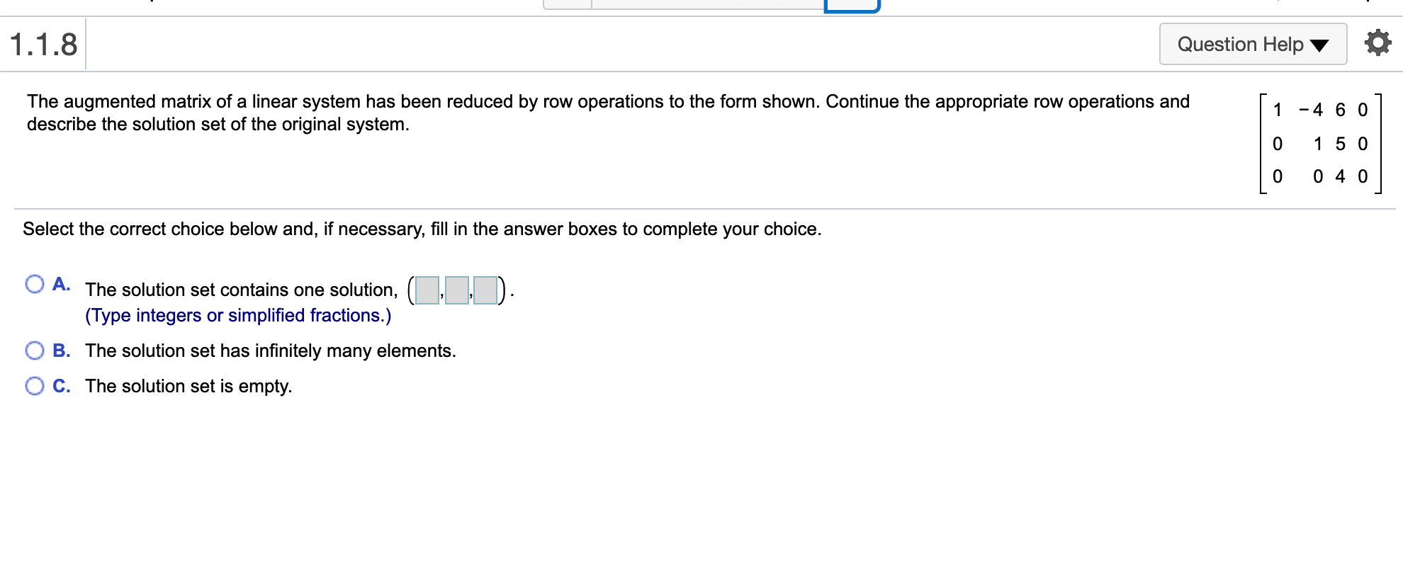not have a common point of intersection. O C. There is not