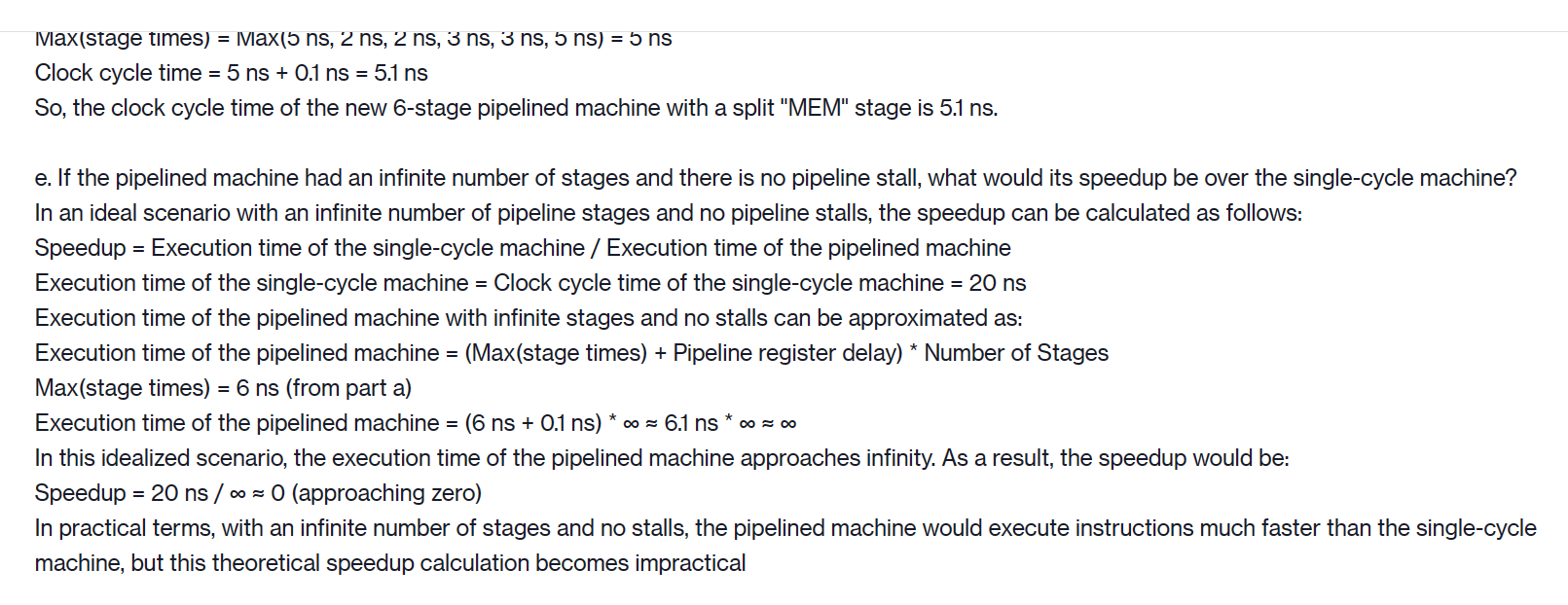 amount of time. The original machine had a clock cycle time of