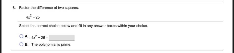 to separate answers as needed.) x- - 9 x2+ 6x+9 O A.