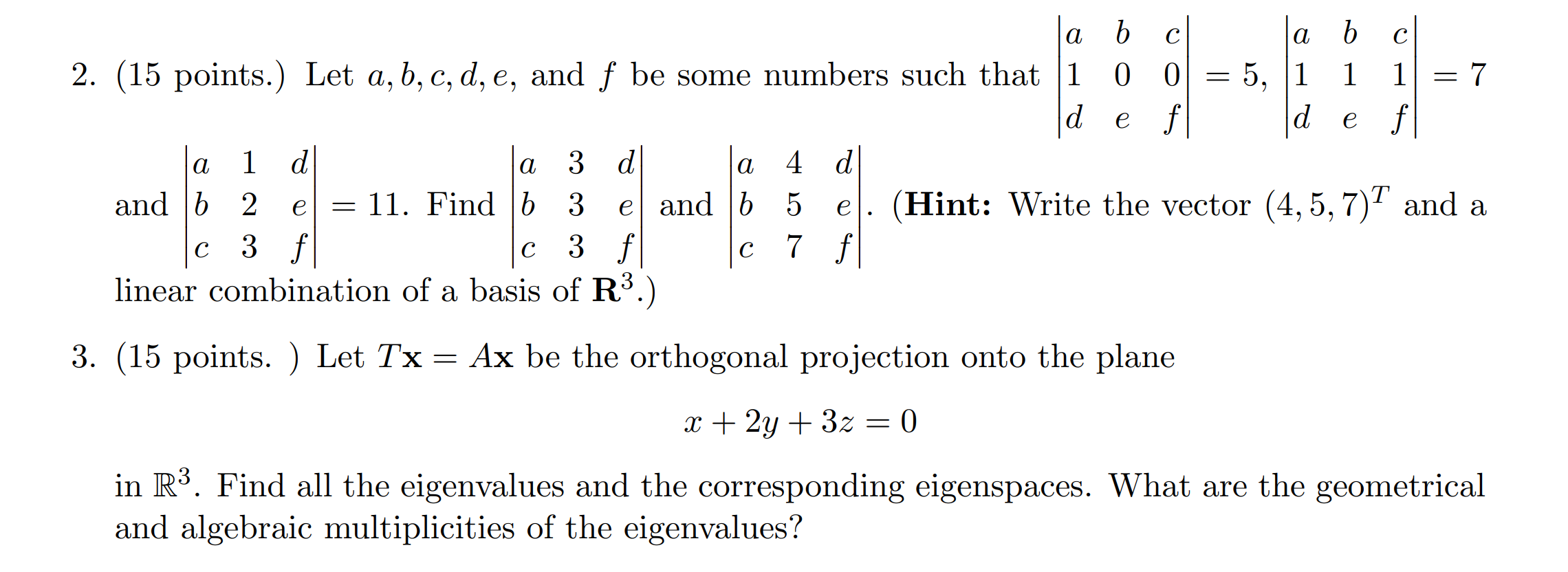 a b C a b C 2. (15 points.) Let a,