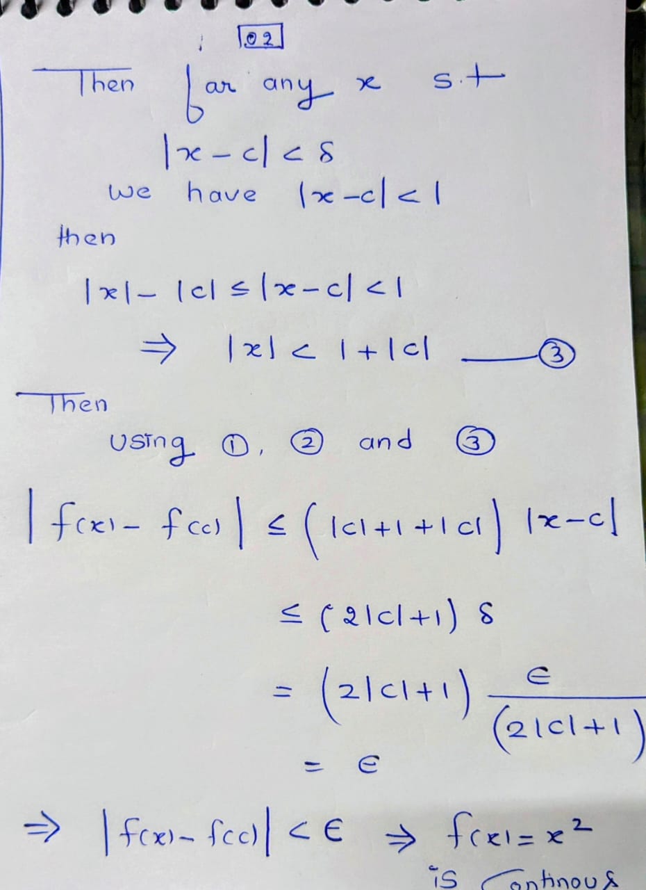 neatly as possible. Thank you so much! Using the definition of continuity