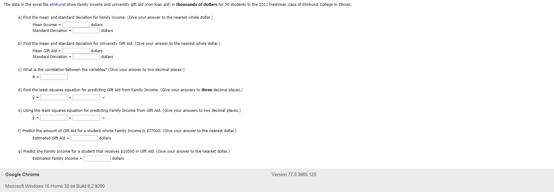 I need help with this question.Data: The data in the excel file