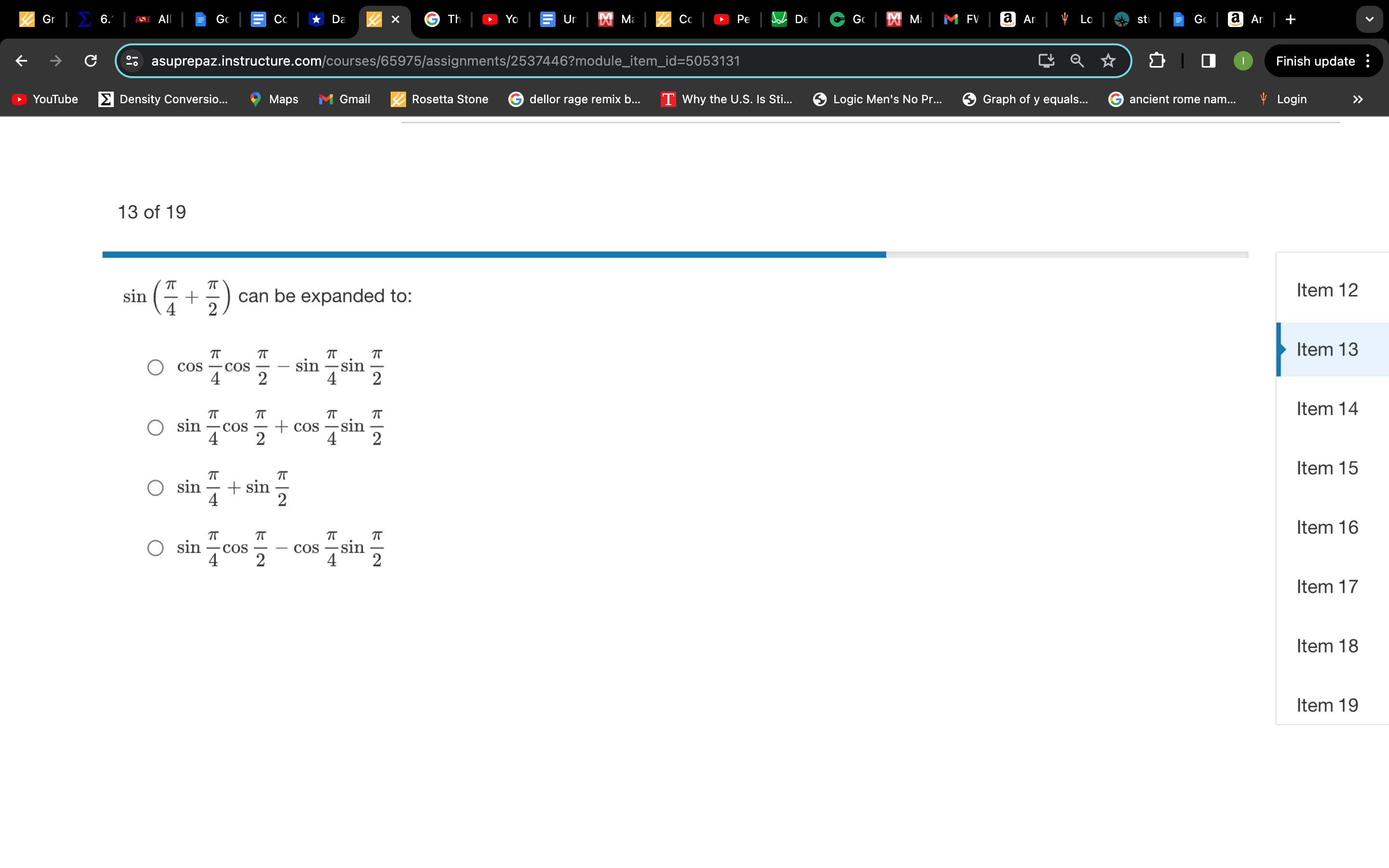 Finish update : YouTube _ Density Conversion. Maps M Gmail Rosetta Stone