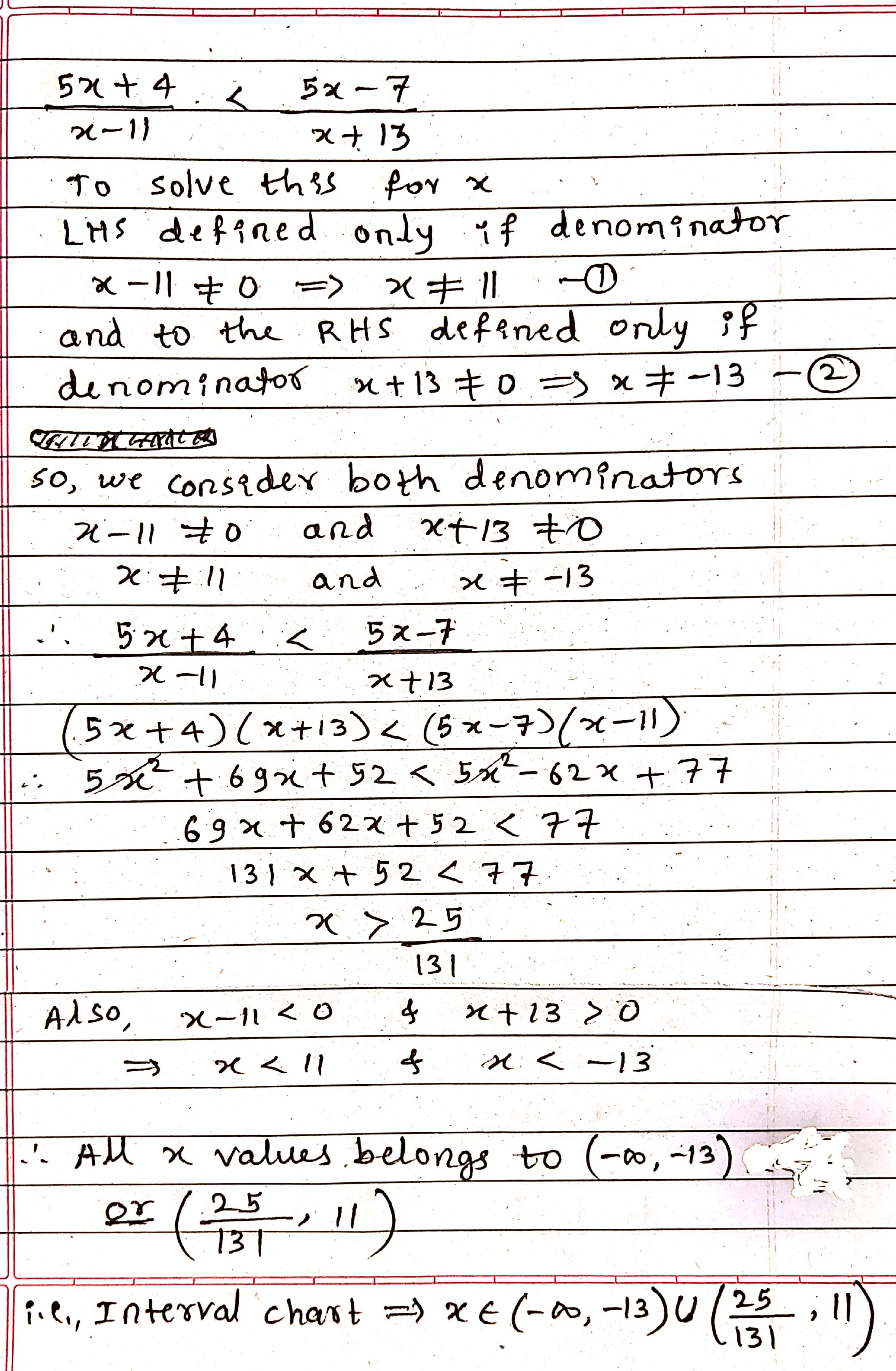 your solution. 5x+4 5x-7 x-11 x+13 {5}52 +4 5x - 7 2-11