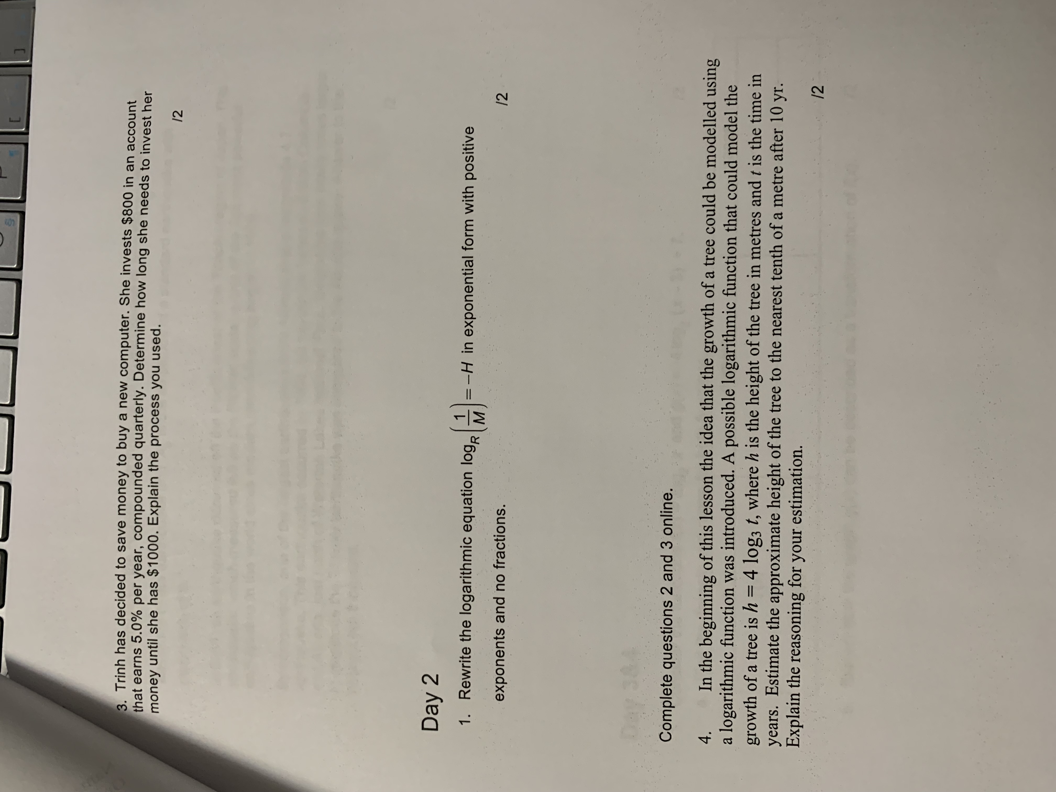 changing the bases. - in exponential for wit 2. Solve the exponential