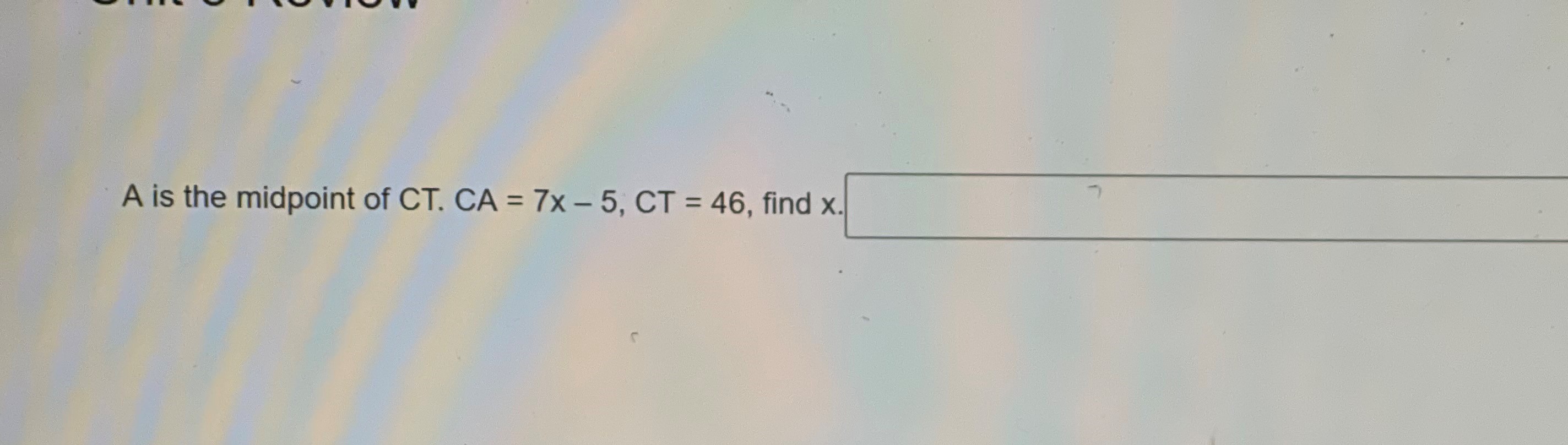 AB = -1+2x, and BC = 11. Find x.\f\f\f\f\f\f\f\f\f\fVP is the angle