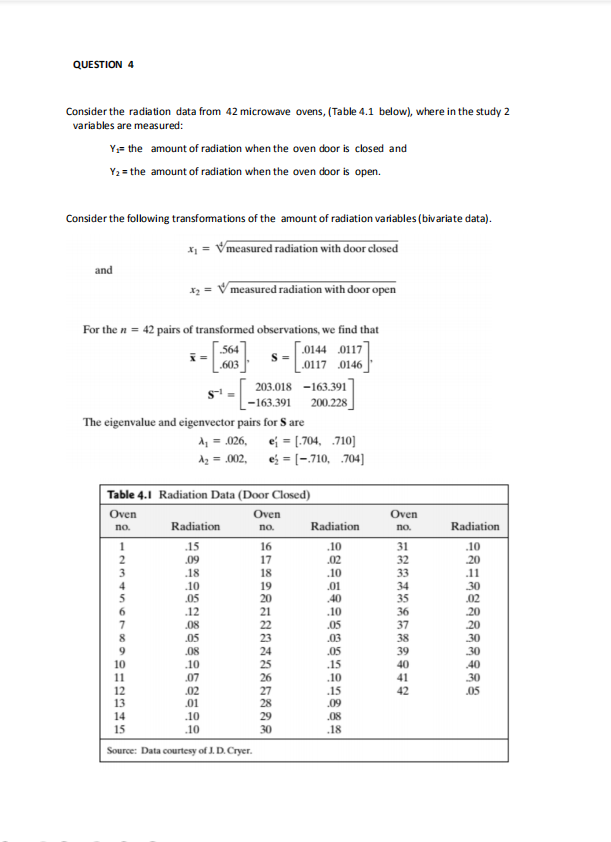 were asked to rate several attributes of a new product. The responses,