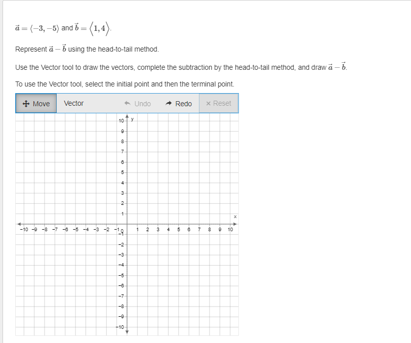  a = (-3, -5) and b = (1,4) Represent a -