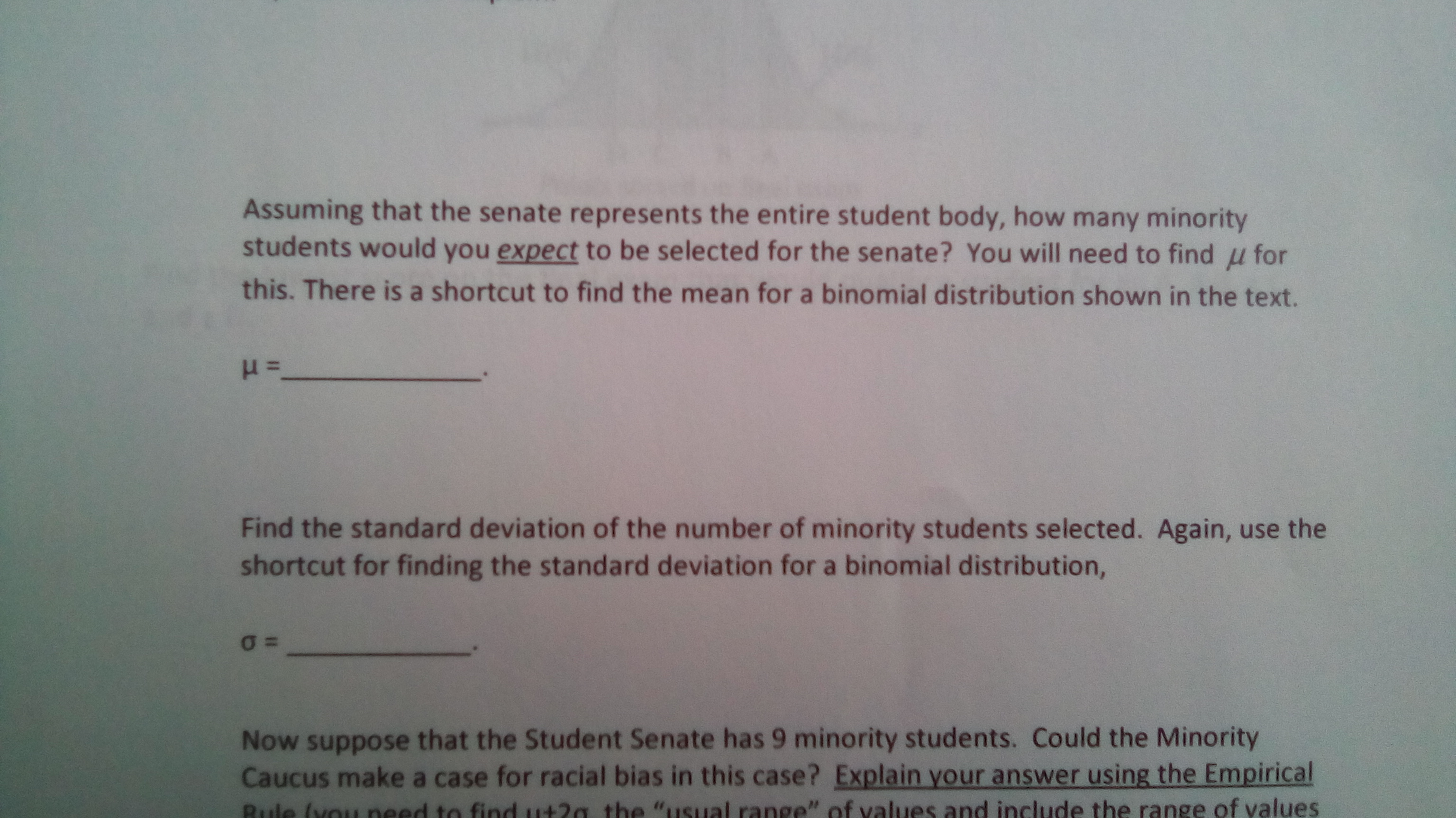 student body. 20% of the students at this university are minorities. When