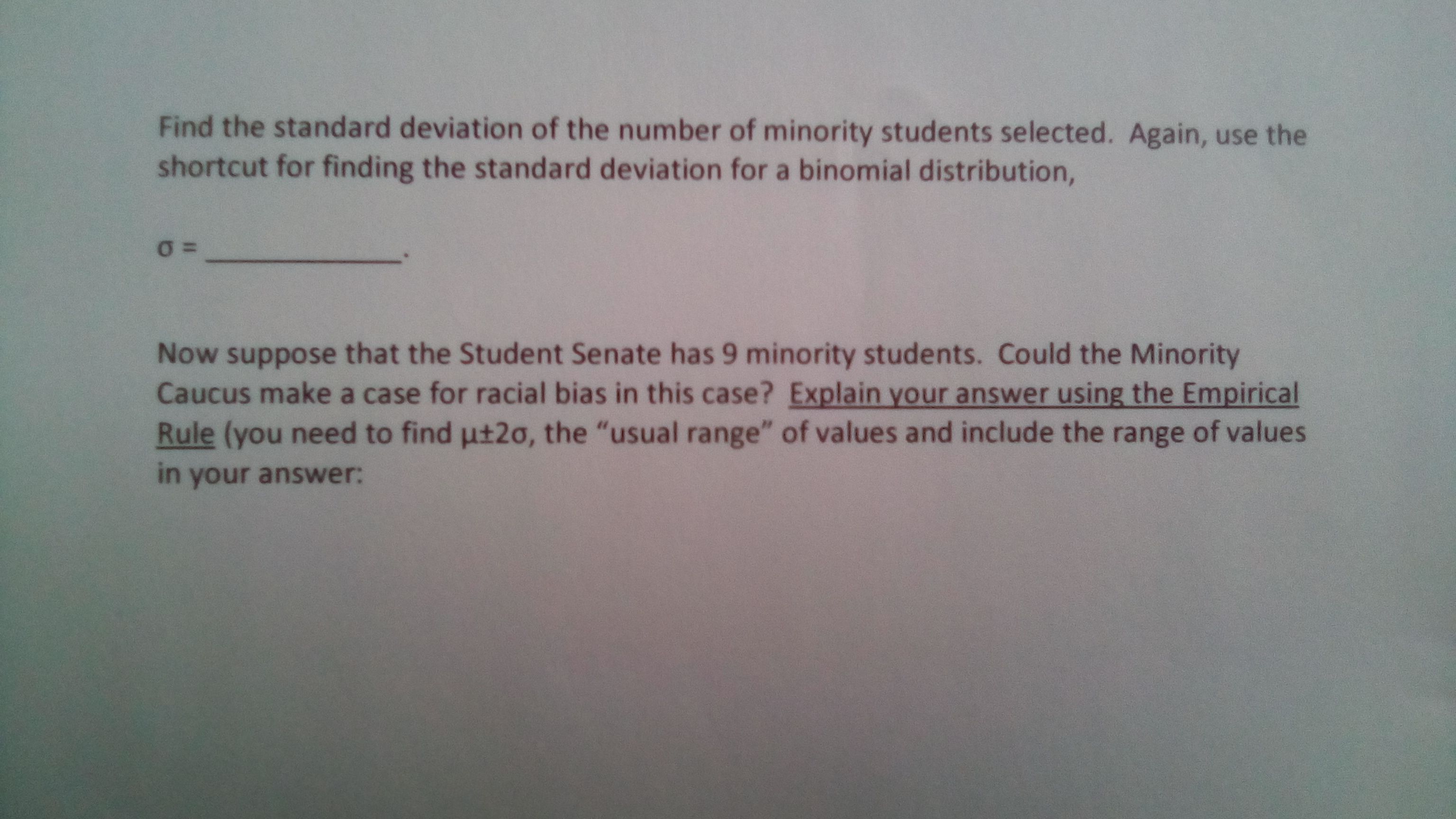 the members of the senate are selected, only two members are minority