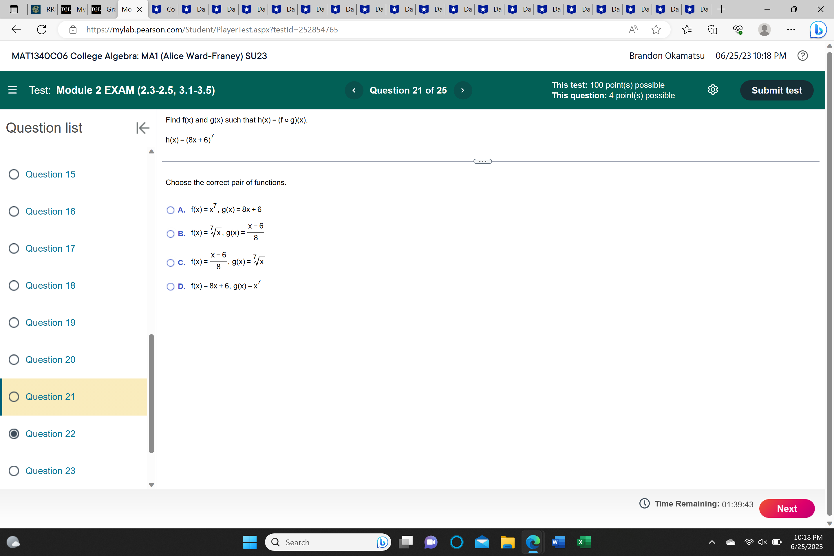  @ RR D2L My D2L Gr Mo X * Co *
