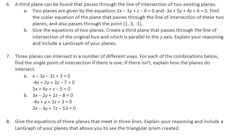  A third plane can be found that passes through the line