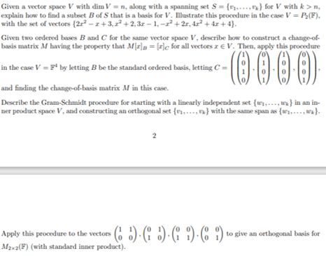  Given a vector space \\ with dim V = n. along