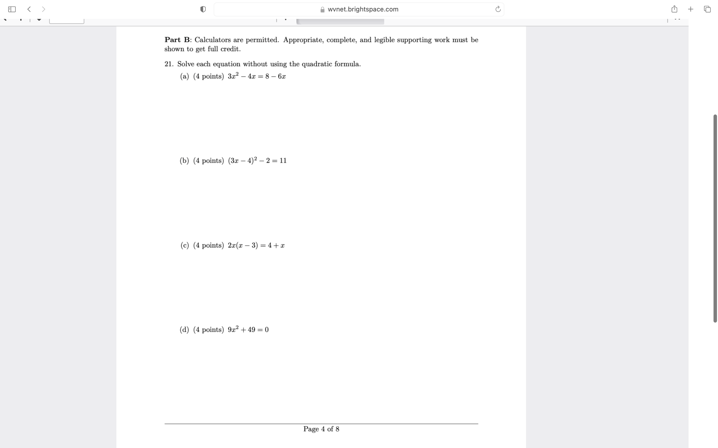 Oct 14 11:33 PM O wvnet.brightspace.com C + X 21 M130 Fa22