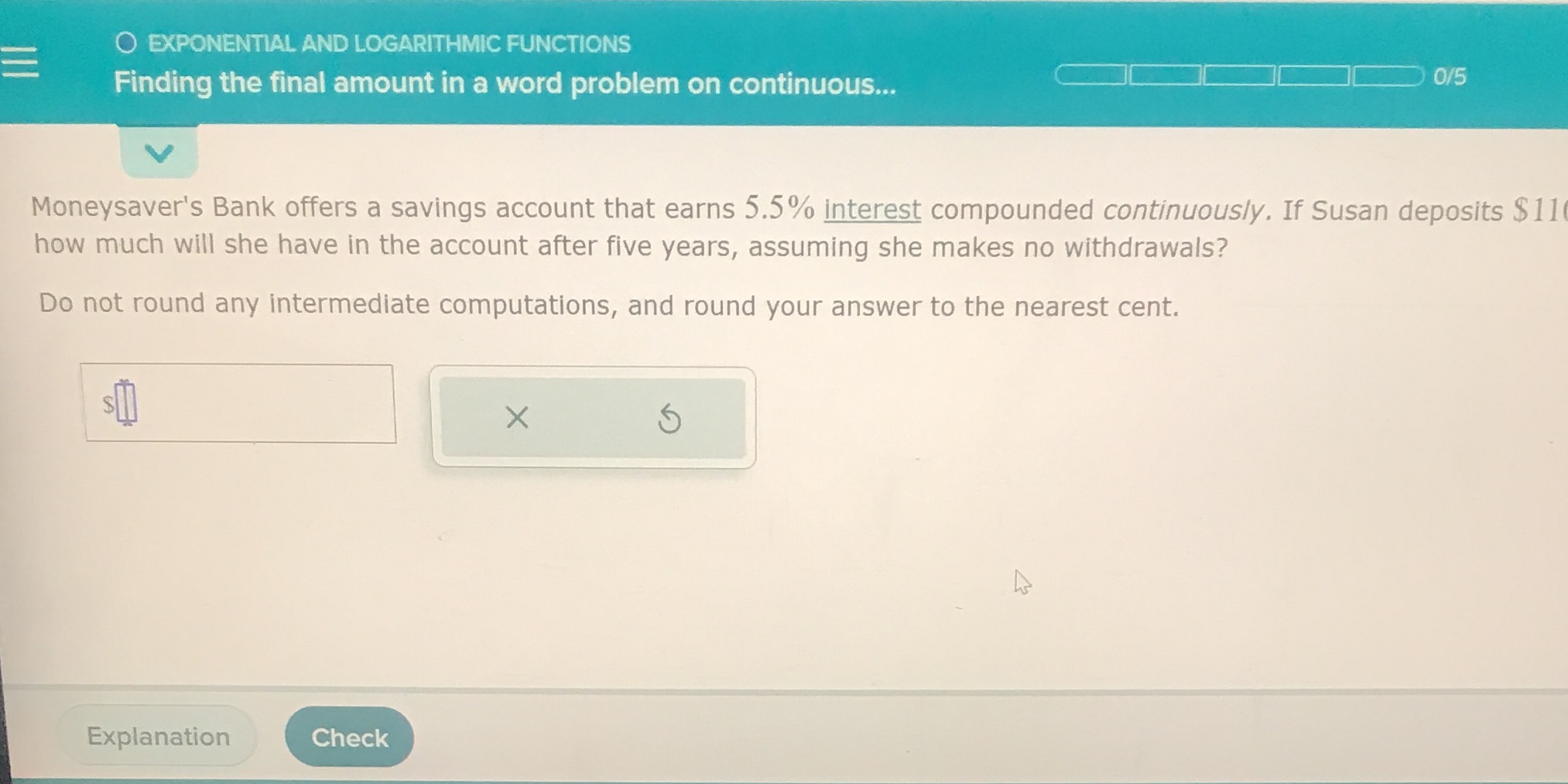  = O EXPONENTIAL AND LOGARITHMIC FUNCTIONS Finding the final amount in