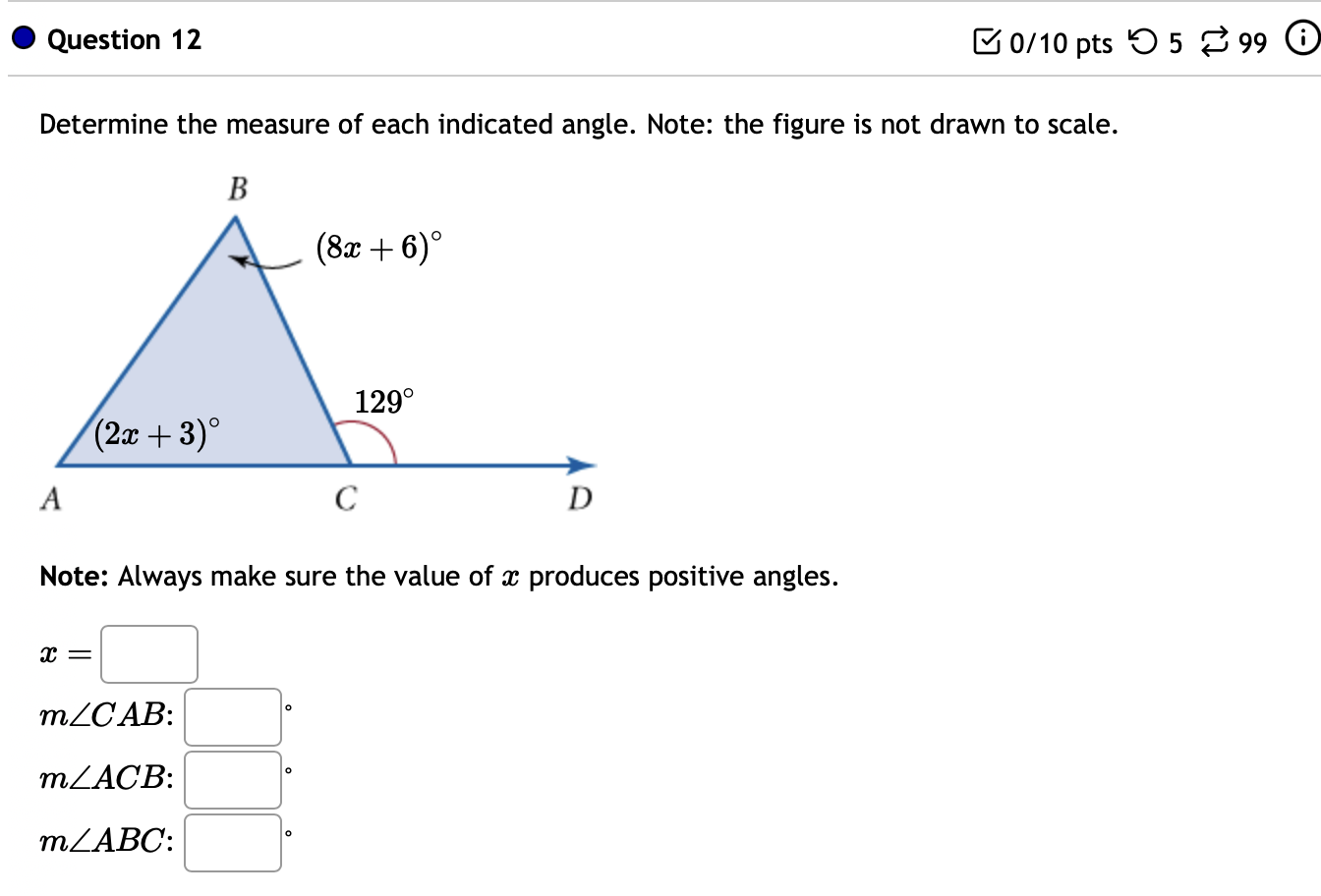 scale. a. C = b. LABC = degrees c. LCBD = degrees
