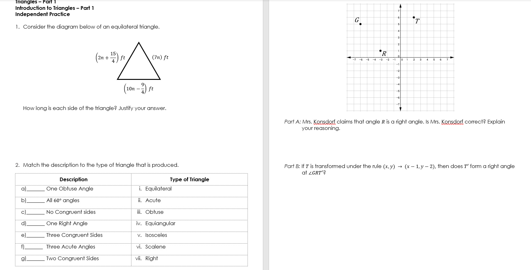 0.4) in Part A: If MMG is an isosceles triangle with base